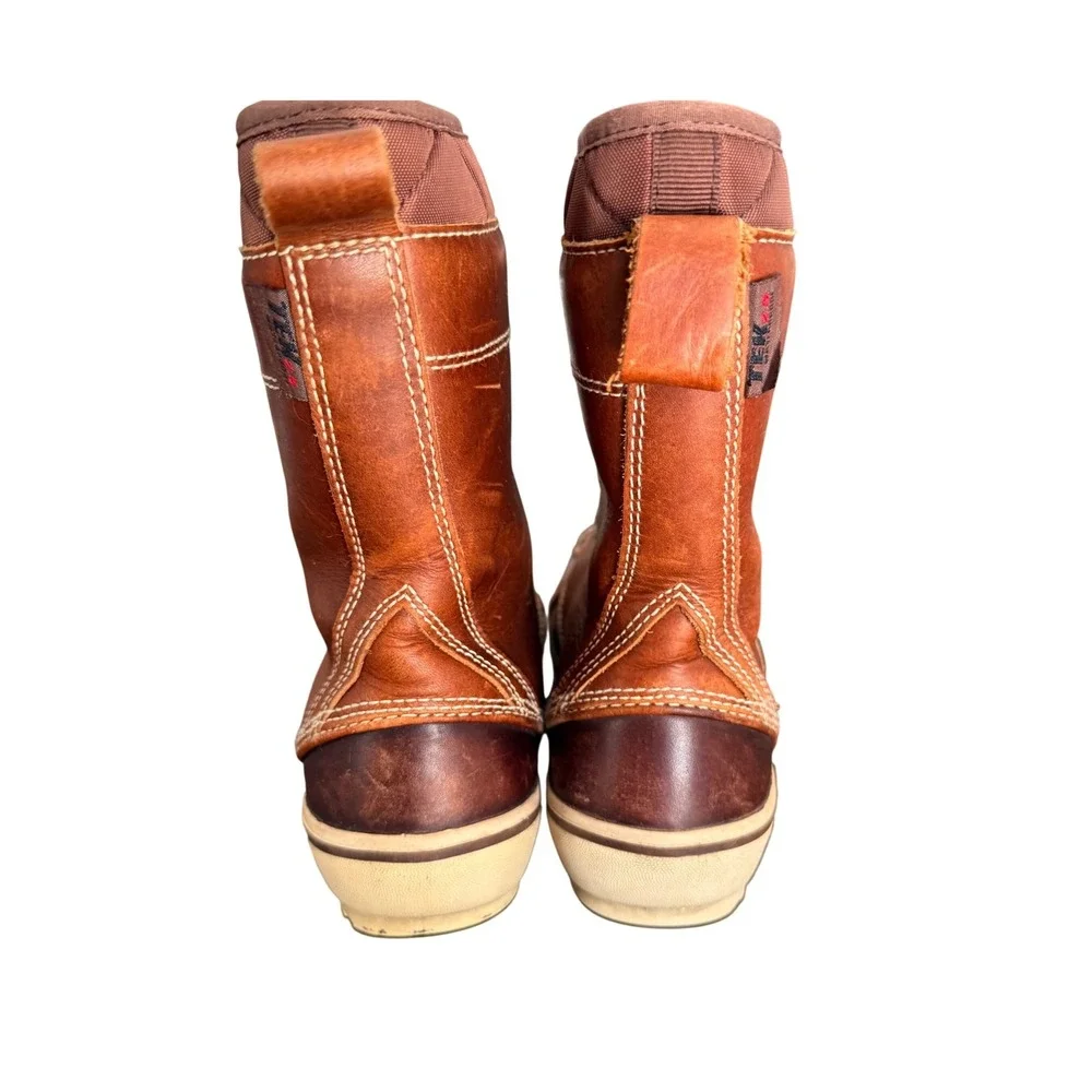 LL‎ Bean Tek 2.5 Leather Duck Boots Brown Waterproof Lace Up Women SiE 7.5